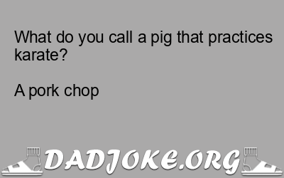 What do you call a pig that practices karate?