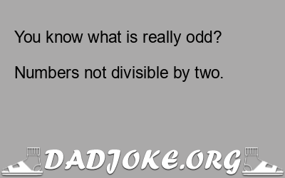 You know what is really odd?